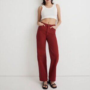 Madewell Emmett Wide-Leg Pant Beetroot Red (Size 28) Excellent Condition